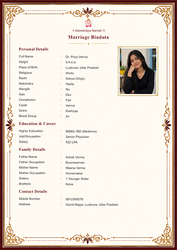 Vedic Heritage template preview