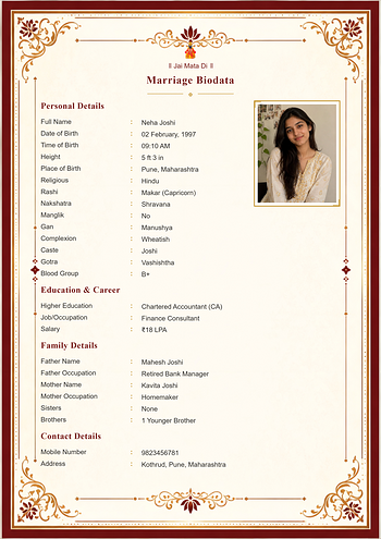 Maroon Elegance template preview